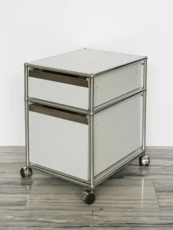 Pamono Mobile Pedestal with Drawers by Fritz Haller & Paul Schärer for USM Haller, 1980><noscript><img width=