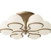 Pamono Model 2042 / 6 Lamp with Champagne Mount by Gino Sarfatti> Ceiling Lights