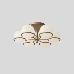Pamono Model 2042 / 6 Lamp with Champagne Mount by Gino Sarfatti><noscript><img width=