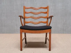 Pamono Model 1755 Armchairs by Ole Wanscher for Fritz Hansen, Denmark, 1940s, Set of 2><noscript><img width=