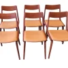 New Pamono Model 370 Boomerang Chair in Teak and Leather by Alfred Christensen for Slagelse Møbelværk, Denmark, 1960s