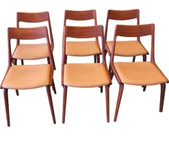 New Pamono Model 370 Boomerang Chair in Teak and Leather by Alfred Christensen for Slagelse Møbelværk, Denmark, 1960s