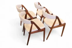 Outlet Pamono Model 31 Chair in Teak and Wool Hallingdal 65 Fabric by Kai Kristiansen for Schou Andersen, 1960s, Set of 4