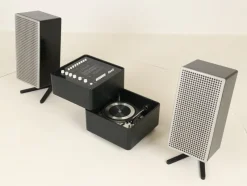 Pamono Model 3300 Cube Stereo with Speakers by Verner Panton for Wega, Germany, 1970s, Set of 3> Electronics