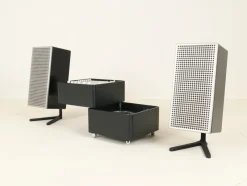 Pamono Model 3300 Cube Stereo with Speakers by Verner Panton for Wega, Germany, 1970s, Set of 3> Electronics