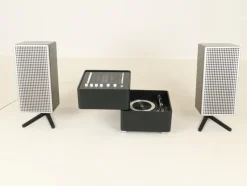 Pamono Model 3300 Cube Stereo with Speakers by Verner Panton for Wega, Germany, 1970s, Set of 3><noscript><img width=