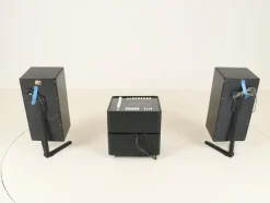 Pamono Model 3300 Cube Stereo with Speakers by Verner Panton for Wega, Germany, 1970s, Set of 3><noscript><img width=