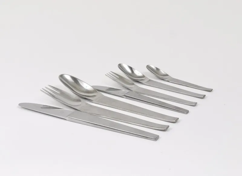 Best Pamono Model 2060 Cutlery Set for 6 attributed to Carl Auböck for Amboss Austria, 1950s, Set of 42