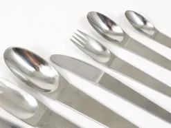 Best Pamono Model 2060 Cutlery Set for 6 attributed to Carl Auböck for Amboss Austria, 1950s, Set of 42