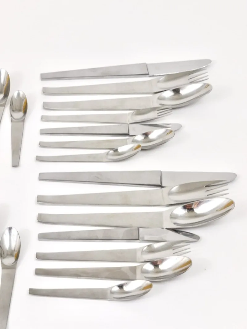 Best Pamono Model 2060 Cutlery Set for 6 attributed to Carl Auböck for Amboss Austria, 1950s, Set of 42