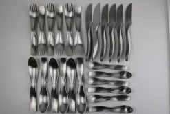 Hot Pamono Model 7000 Danube Cutlery by Janos Megyik for Amboss, 1970s, Set of 24