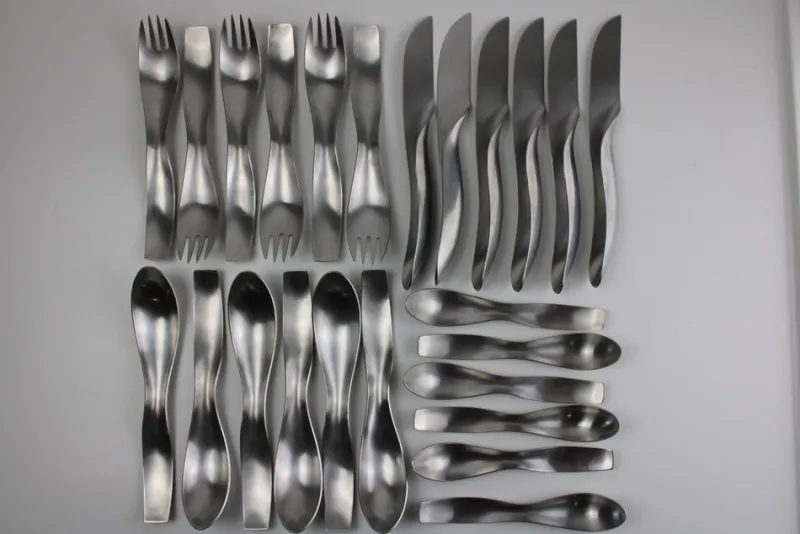 Hot Pamono Model 7000 Danube Cutlery by Janos Megyik for Amboss, 1970s, Set of 24