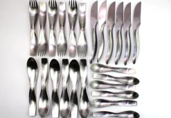 Hot Pamono Model 7000 Danube Cutlery by Janos Megyik for Amboss, 1970s, Set of 24