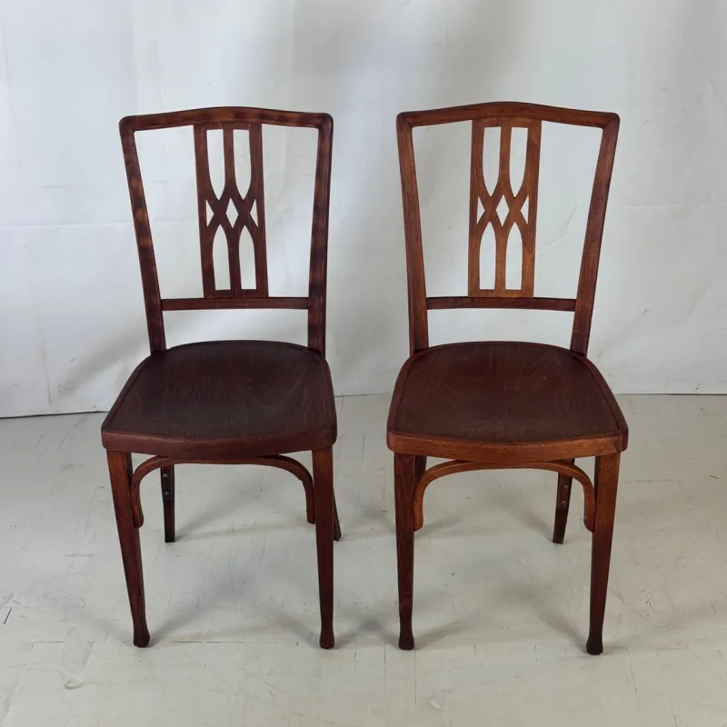 Pamono Model 333 Dining Chairs by Josef Hoffmann for Jacob & Josef Kohn, 1901, Set of 2