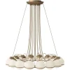 Pamono Model 2109/16/14 Lamp with Champagne Structure by Gino Sarfatti for Astep> Ceiling Lights