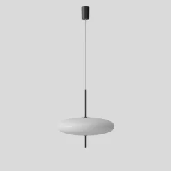 Sale Pamono Model 2065 Lamp with White Diffuser and Black Hardware by Gino Sarfatti