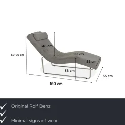 Best Pamono Model 680 Lounger in Grey Fabric from Rolf Benz