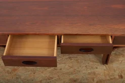 Best Pamono Model 513 Lowboard or Coffee Table in Rosewood-Veneered Molded Plywood with Drawers and Exposed Back by Gianfranco Frattini for Bernini, Italy, 1957
