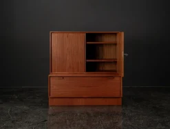 New Pamono Model 523 Modular Sideboard in Teak by Heinrich Riestenpatt for Skand. Möbel Häkli Rt Möbel, 1960s, Set of 2