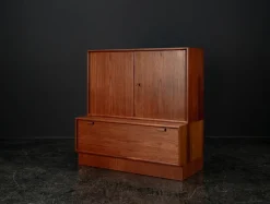 New Pamono Model 523 Modular Sideboard in Teak by Heinrich Riestenpatt for Skand. Möbel Häkli Rt Möbel, 1960s, Set of 2
