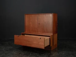 New Pamono Model 523 Modular Sideboard in Teak by Heinrich Riestenpatt for Skand. Möbel Häkli Rt Möbel, 1960s, Set of 2