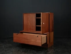 New Pamono Model 523 Modular Sideboard in Teak by Heinrich Riestenpatt for Skand. Möbel Häkli Rt Möbel, 1960s, Set of 2