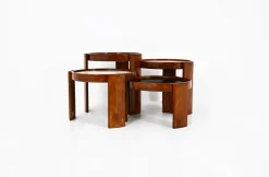 Pamono Model 780 Nesting Tables by Gianfranco Frattini for Cassina, 1960s, Set of 4> Coffee & Side Tables