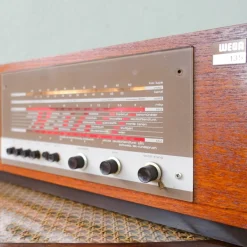 Pamono Model 135 Radio in Teak from Wega, 1960s><noscript><img width=