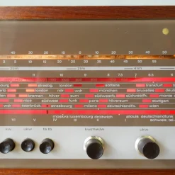 Pamono Model 135 Radio in Teak from Wega, 1960s><noscript><img width=