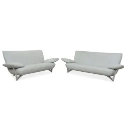Clearance Pamono Model 1900 2-Seater and 3-Seater Sofa in Leather from Rolf Benz, Set of 2