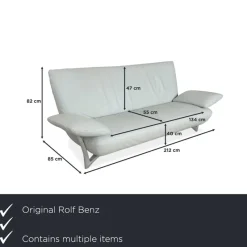 Clearance Pamono Model 1900 2-Seater and 3-Seater Sofa in Leather from Rolf Benz, Set of 2