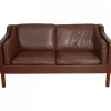 Pamono Model 2212 2-Seater Sofa in Brown Leather by Børge Mogensen, 1990s> Couches & Sofas