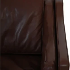 Pamono Model 2212 2-Seater Sofa in Brown Leather by Børge Mogensen, 1990s><noscript><img width=