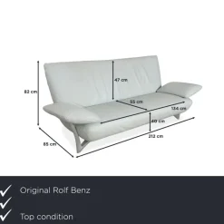 Pamono Model 1900 3-Seater Sofa in Leather from Rolf Benz> Couches & Sofas