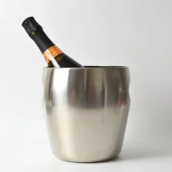Pamono Model 872 Stainless Steel Wine Cooler from Alessi, 1970s><noscript><img width=