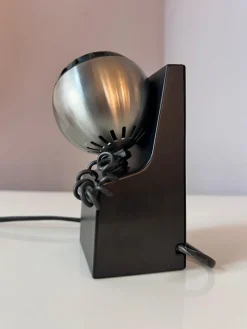 Pamono Model 41701 Table Lamp in Black and Silver with Ball Head from Osram><noscript><img width=