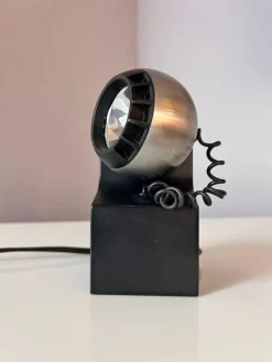 Pamono Model 41701 Table Lamp in Black and Silver with Ball Head from Osram><noscript><img width=