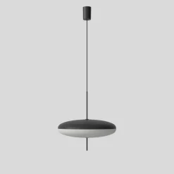 Pamono Model 2065 Table Lamp with Black White Diffuser, Black Hardware & Black Cable by Gino Sarfatti> Table Lamps