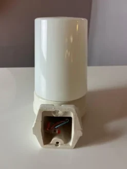 Pamono Model 6070 Wall Lamp in White by Sigvard Bernadotte for Ifö><noscript><img width=
