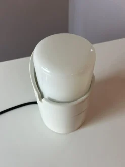 Pamono Model 6050 Wall Lamp in White by Sigvard Bernadotte for Ifö><noscript><img width=