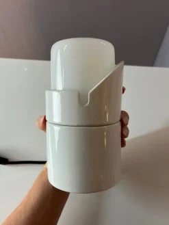 Pamono Model 6050 Wall Lamp in White by Sigvard Bernadotte for Ifö><noscript><img width=
