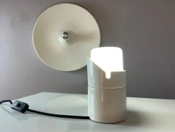 Pamono Model 6050 Wall Lamp in White by Sigvard Bernadotte for Ifö><noscript><img width=