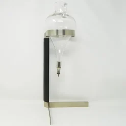 Pamono Model 5018 Wine Lifter in Stainless Steel with Black Leather Handle by Carl Auböck for Werkstätte Carl Auböck, 1970s