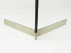 Pamono Model 5018 Wine Lifter in Stainless Steel with Black Leather Handle by Carl Auböck for Werkstätte Carl Auböck, 1970s