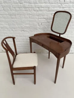 Outlet Pamono Model Brigitta Dressing Table & Chair by Carl Malmsten & Yngve Ekström for Bodafors, 1962, Set of 2