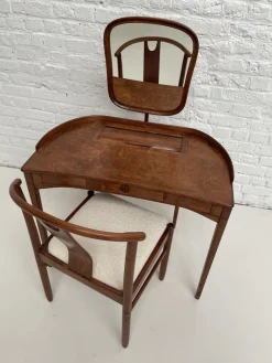 Outlet Pamono Model Brigitta Dressing Table & Chair by Carl Malmsten & Yngve Ekström for Bodafors, 1962, Set of 2