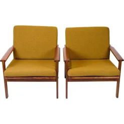 Hot Pamono Model Capella Lounge Chairs in Teak by Illum Wikkelsø for N. Eilersen, 1960s, Set of 2