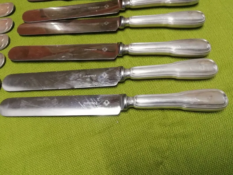 Pamono Model Chinon Cutlery Set from Christofle, France, 1930s, Set of 36> Cutlery & Serving Utensils