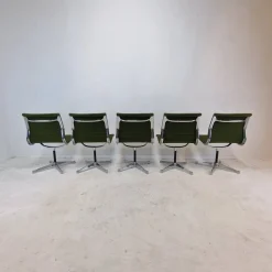 Pamono Model EA 105 Chairs by Eames for Herman Miller, 1970s, Set of 5><noscript><img width=