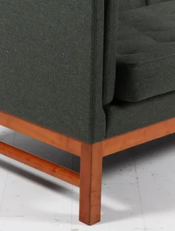 Pamono Model EJ315 2-Seater Sofa in Wool, Cherrywood and Leather by Erik Jørgensen, 2000s><noscript><img width=